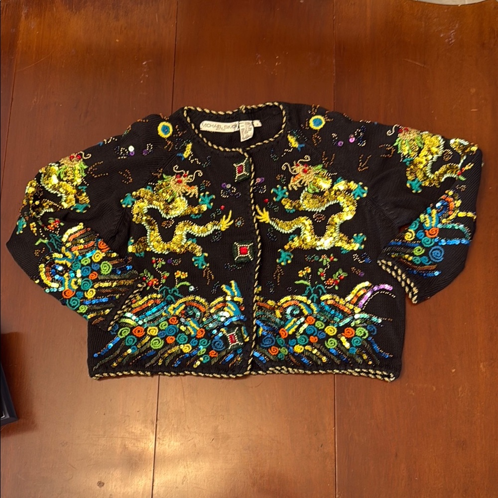 Vintage Michael Simon 1991 Size 2 (Medium to Large) Year of the Dragon Sweater!